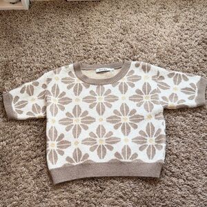 Beige Knit Mix Sweater